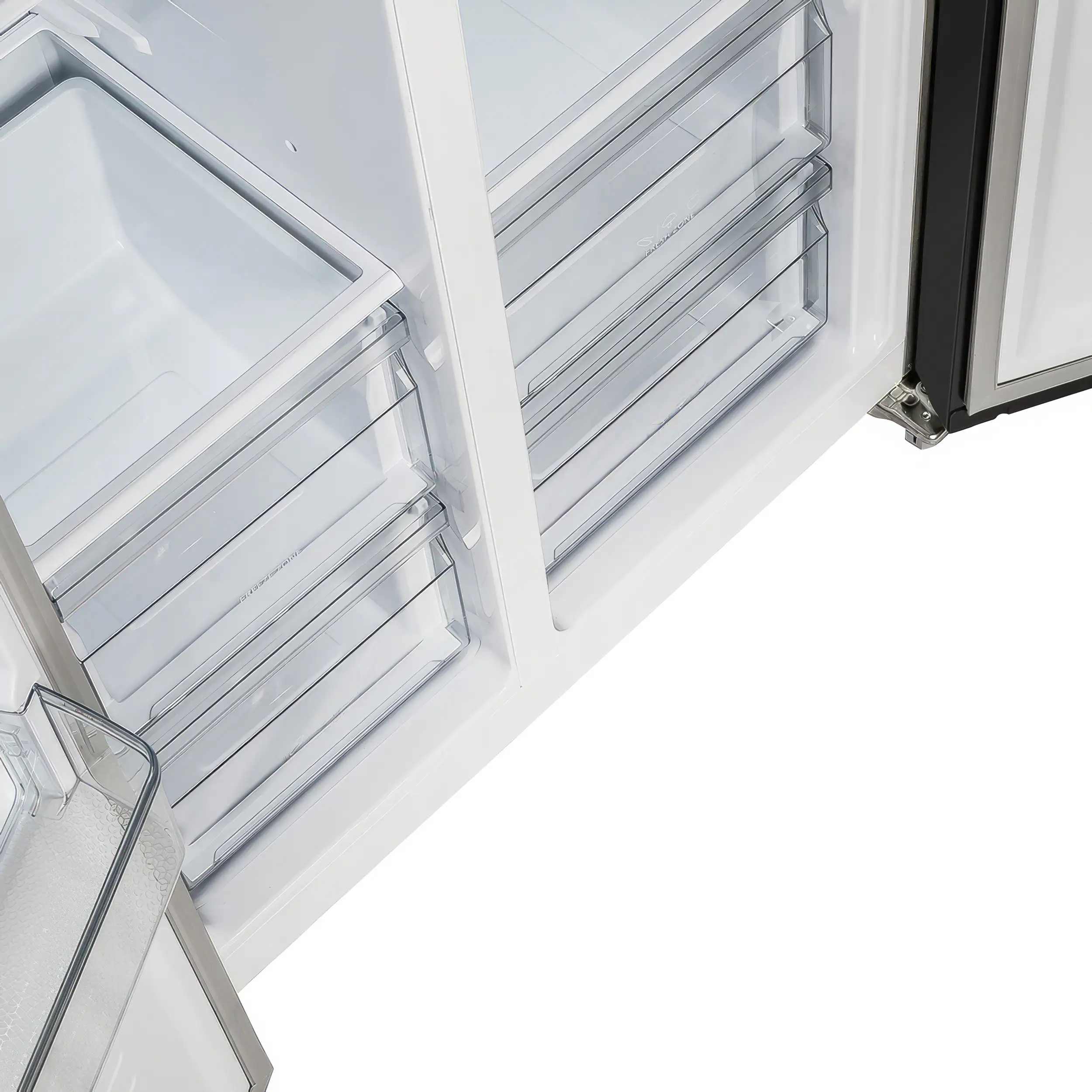 Alt View 11. Forno Appliances - Salerno 15.6 Cu. Ft. Freestanding Side-by-Side Refrigerator with Customizable Handles in Antique Brass - Black.