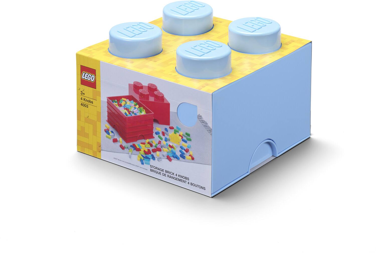LEGO  
3+  
4 Knobs  
4003  

STORAGE BRICK 4 KNOBS  
BRIQUE DE RANGEMENT 4 BOUTONS