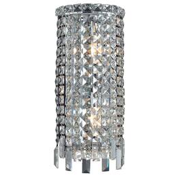 Elegant Lighting - Maxime 2 Light Wall Sconce Clear Royal Cut Crystal - Chrome