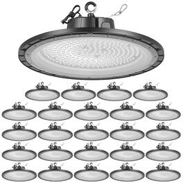 VEVOR - 20 Pack LED High Bay Lights, 5000K 150W 21000LM Super Bright UFO LED Warehouse Shop Lights, IP65 Waterproof - Black