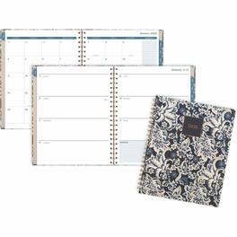 AT-A-GLANCE - Elizabeth Weekly Monthly Planner, Letter, Weekly, Monthly, 8 1/2 x 11, Blue, White, Elizabeth