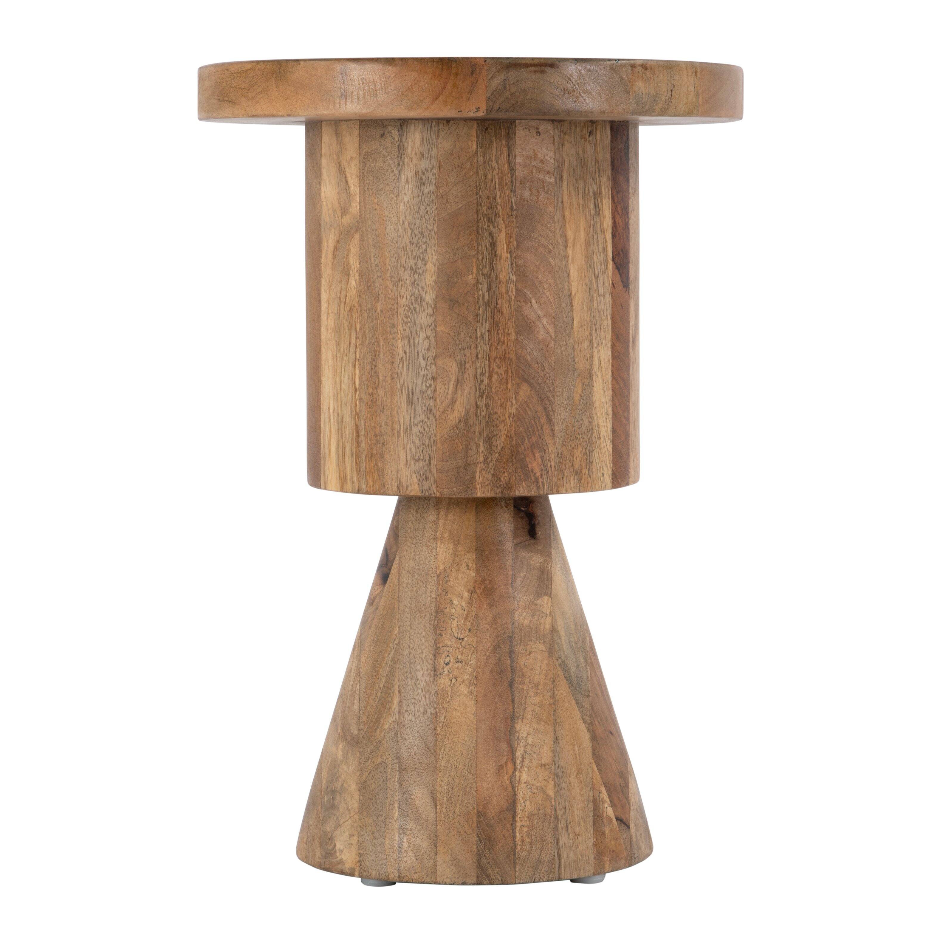 Butler Specialty Botswana 15 in. W Round Solid Wood Abstract Pedestal ...