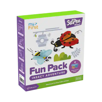 How to Use my First 3dPen Filaments Fun Pack Battery-Powered Module INSECT ADVENTURE - Make Insects That Buzz, Flutter, and Crawl Kids Love It!