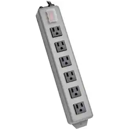 Eaton Tripp Lite Series Industrial Power Strip Metal, Lighted Power Switch, 6-Outlet, 6 ft. (1.8 m) Cord - NEMA 5-15P - Unknown