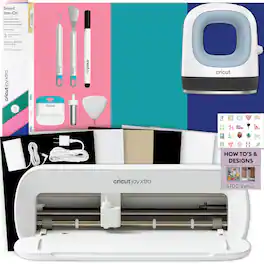 Cricut - Joy Xtra and EasyPress Mini with Iron-on Vinyl Sample Pack Bundle