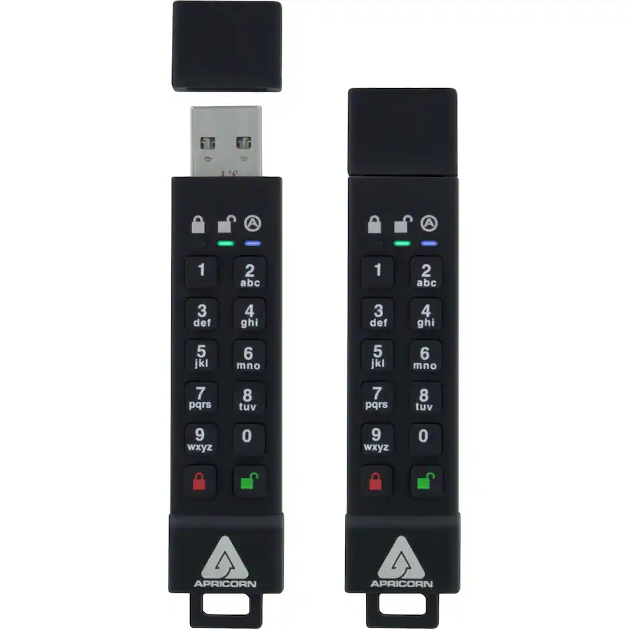 Bluetooth Usb Security Key Apricorn 64GB Aegis Secure Key 3z USB 3.1 Flash Drive 64 GB USB 3.1 77 ...