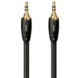AudioQuest - Tower 3.5mm Mini M > M 16.4' Analog  Audio Interconnect Cable - Black with White Stripes