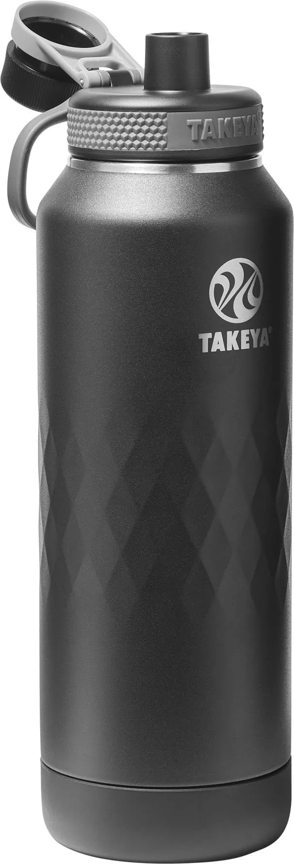 Takeya Sport 40 oz. Leakproof Water Bottle with Spout Lid Obsidian
