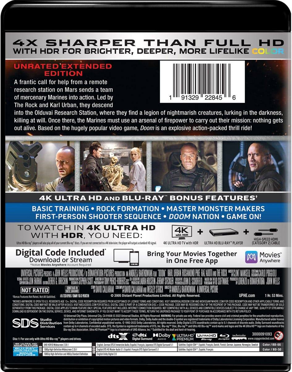 Back. Doom   - 4K Blu-Ray.