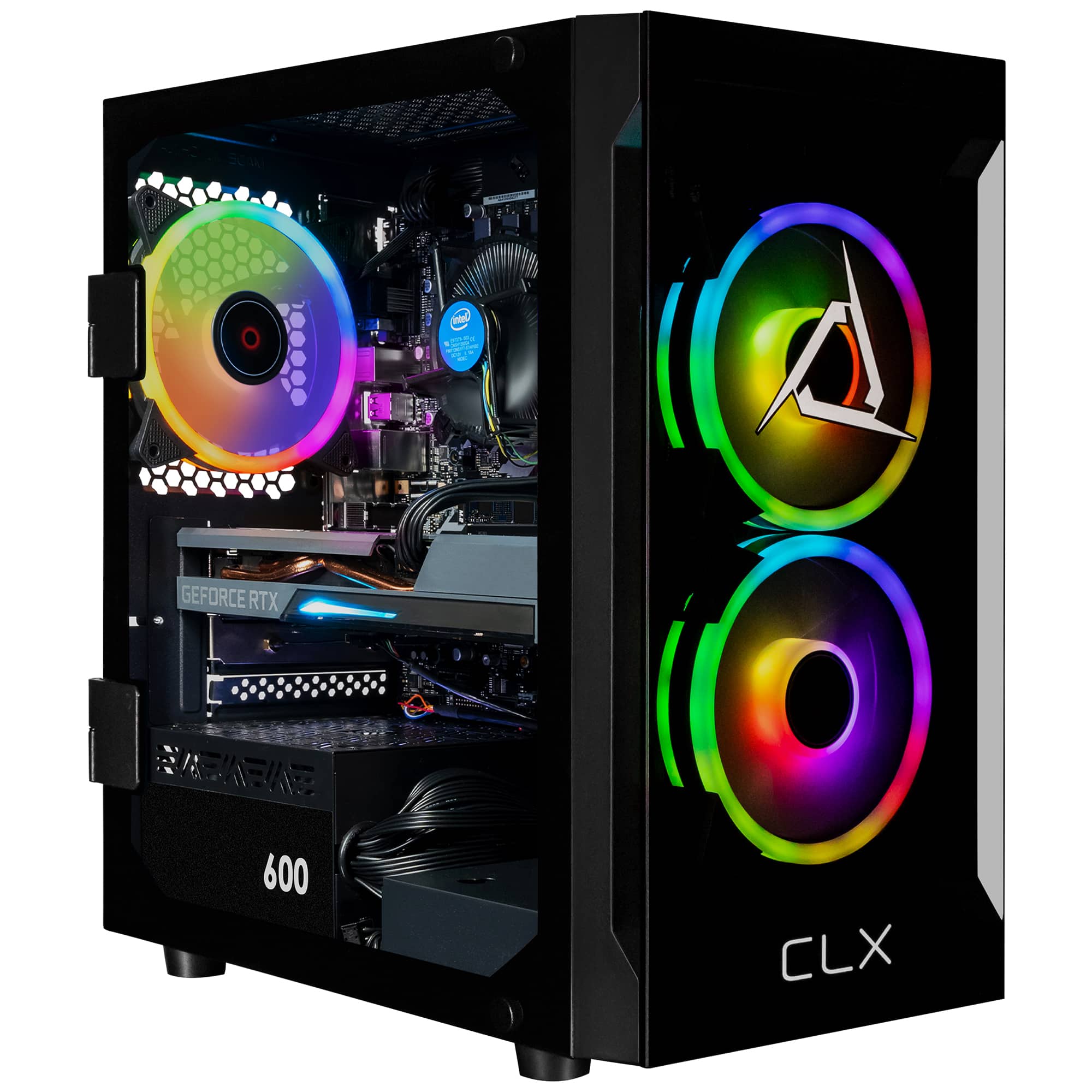 CLX - SET Gaming Desktop - Intel Core i5 14400F - 32GB DDR5 5600 Memory - GeForce RTX 5060 Ti 8GB - 2TB NVMe M.2 SSD - Black - Front_Zoom