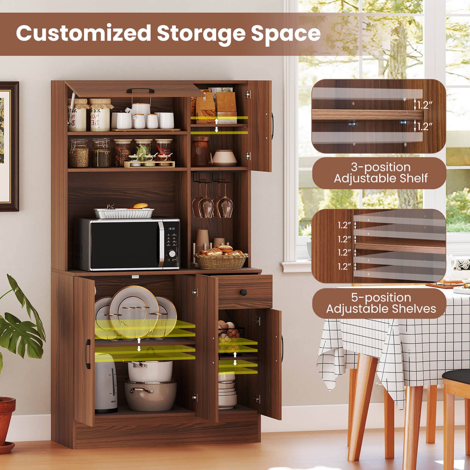 Customized Storage Space

3-position Adjustable Shelf

5-position Adjustable Shelves