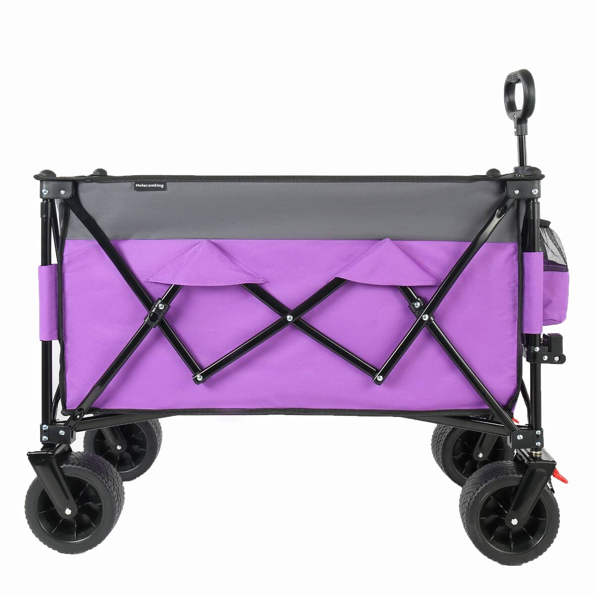 Alt View 3. Loheer - Loheer Heavy Duty Folding Wagon Cart with Removable Canopy and All Terrain Wheels for Camping and Transport.
