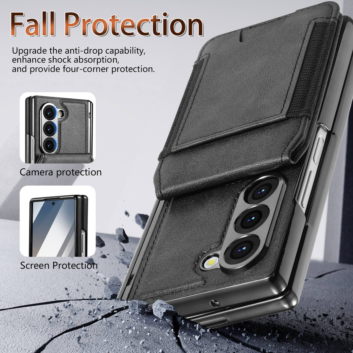 Fall Protection

Upgrade the anti-drop capability, enhance shock absorption, and provide four-corner protection.

Camera protection

Screen Protection