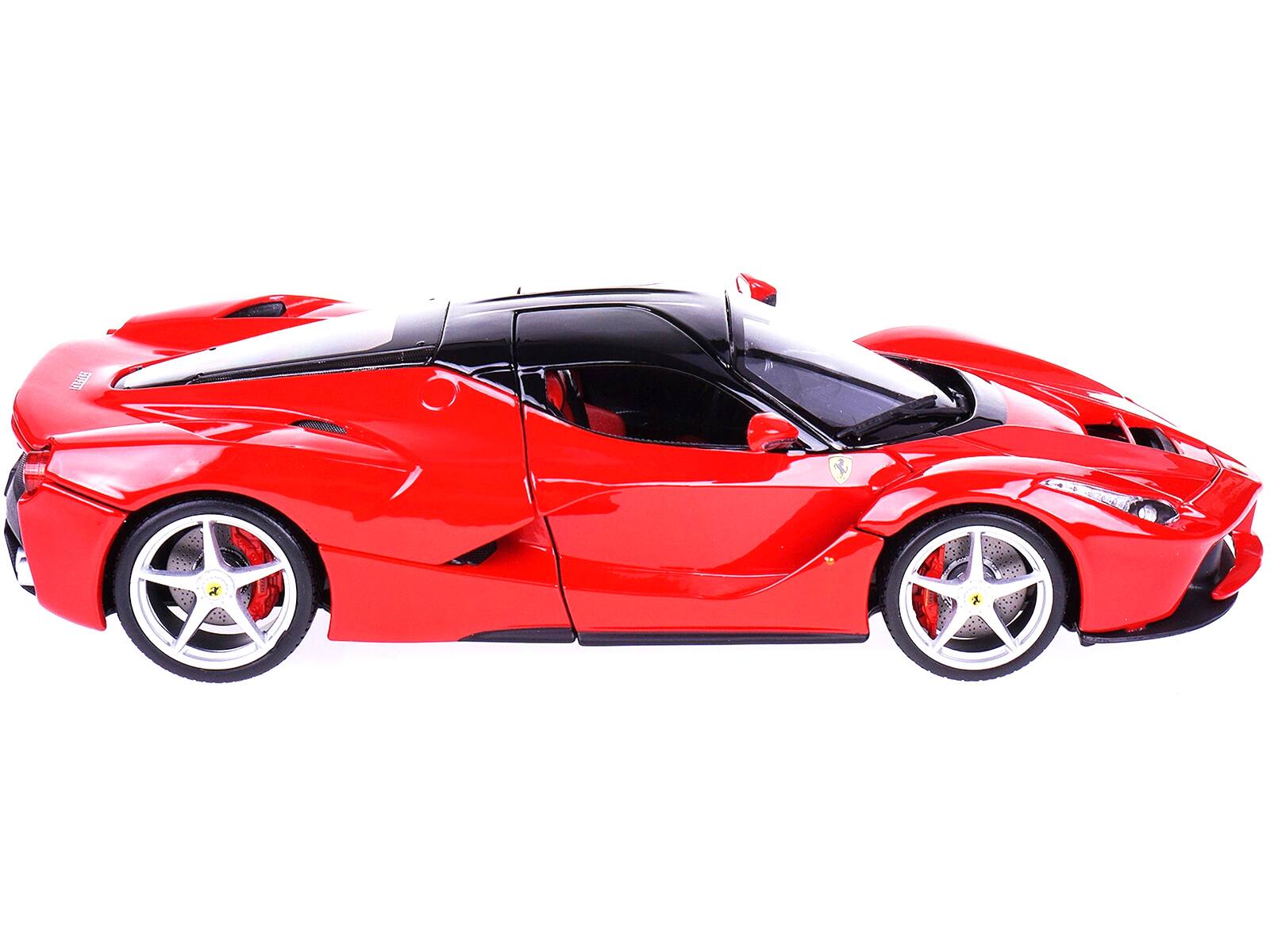 Left. Bburago - Ferrari LaFerrari F70 Red with Black Top "Signature Series" 1/18 Diecast Model Car by Bburago - Red with Black Top.