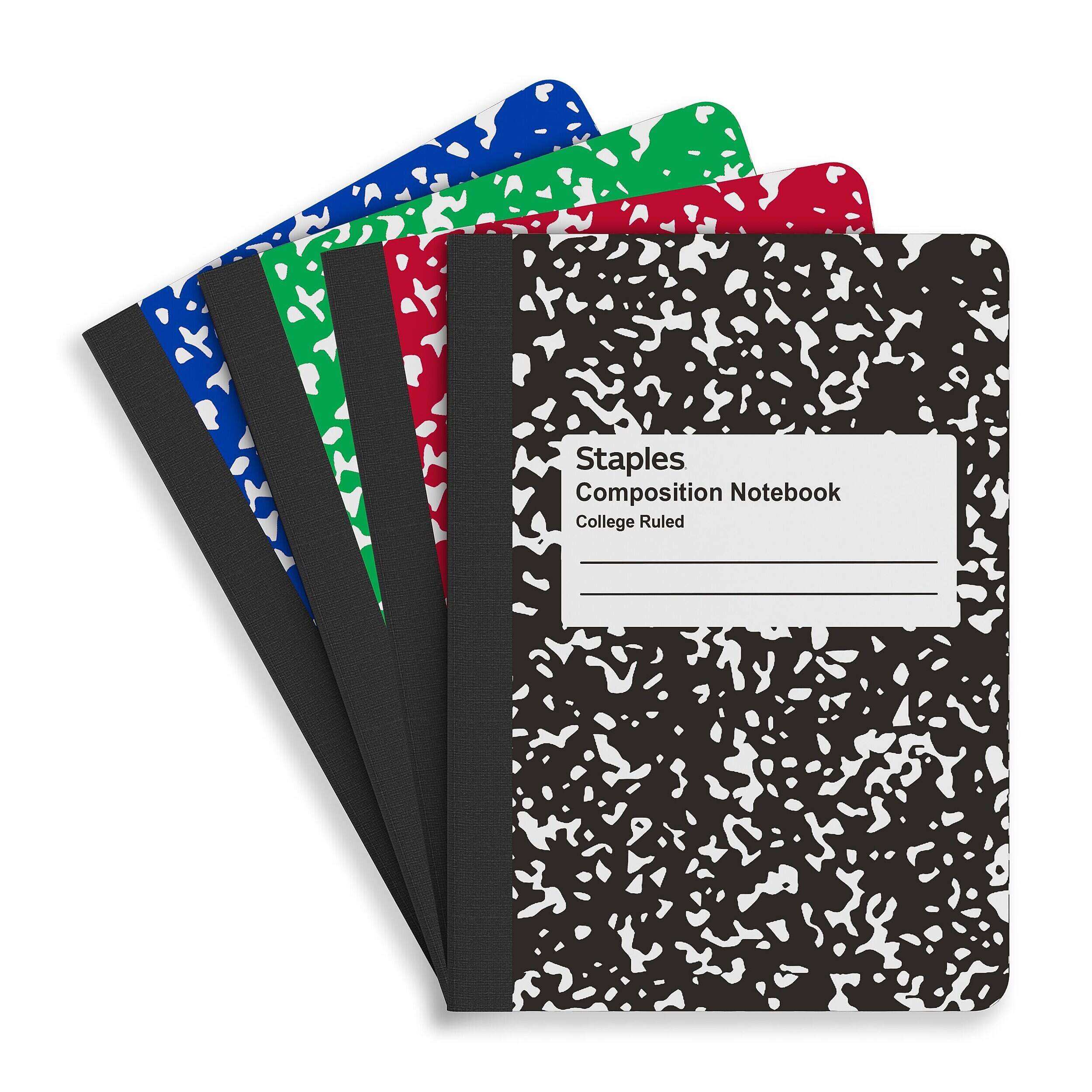 Staples Mini Composition Notebook, 4.5” x 3.25”, College Ruled, 80 ...