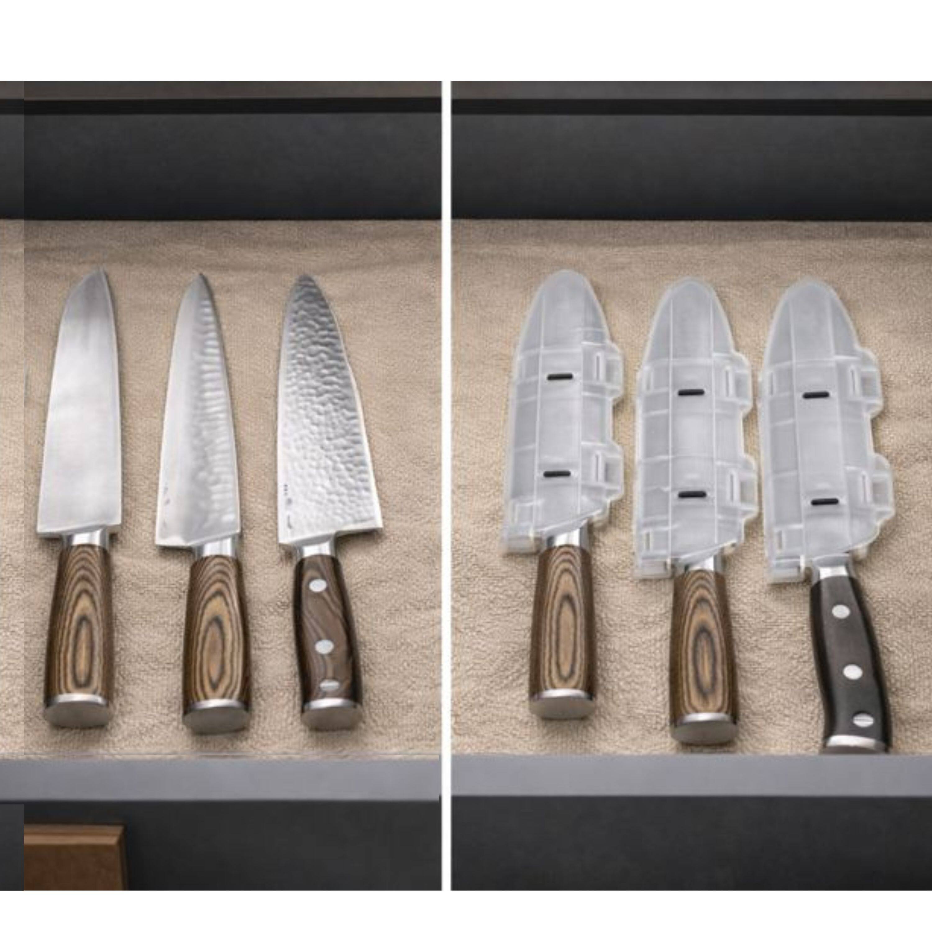 Alt View 2. Blade Guard - Blade Guard 6" Knife Protector for Safe Storage, Travel & Drawer Edge Protection Dishwasher Safe - Clear.