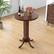 Angle. Costway - 30 Inch Wood Pub Round Dining Table with Pedestal Base Kitchen Diner Table - Brown.
