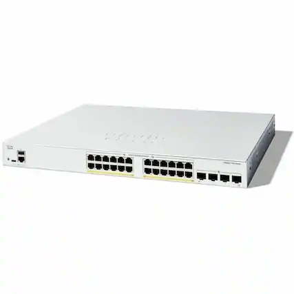 Front. Cisco Consumer Products - Cisco Catalyst C1300-24FP-4G Ethernet Switch - 24 Ports - Manageable - Gigabit Ethernet - 10/100/1000Base-T, 1000Base-X - Unknown.