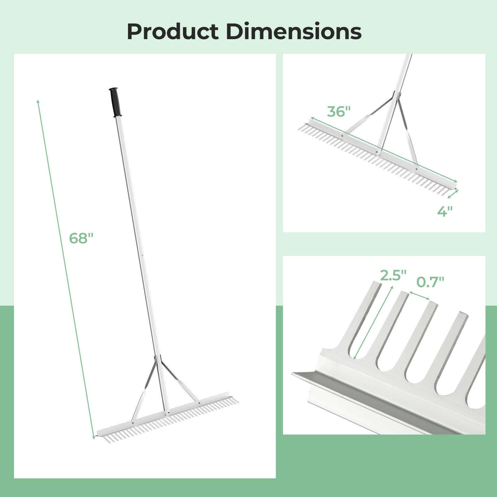 Product Dimensions 68" 36" 4" 2.5" 0.7"