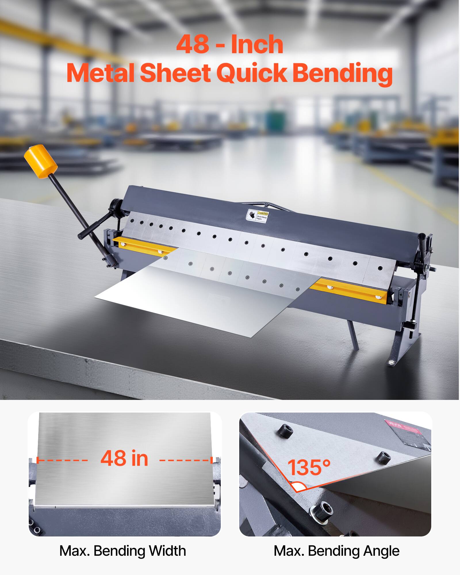 48-Inch Metal Sheet Quick Bending

Max. Bending Width: 48 in
Max. Bending Angle: 135°