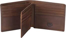 Vulpecula Spade - Leather Bifold Wallet for Men With ID Window and RFID Blocking - Brown