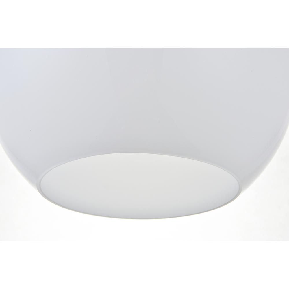 Back. Living District - Baxter 1 Light Chrome Pendant With Frosted White Glass - Chrome And Frosted White.