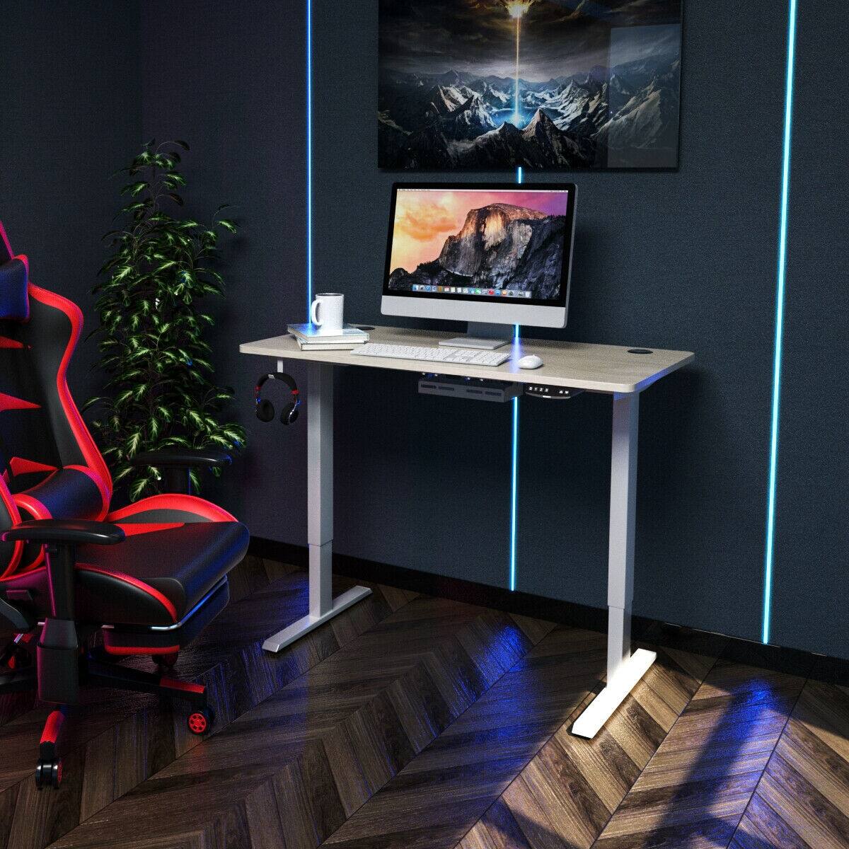 Alt View 9. Ecooso - 58 x 28 Inch Desk Tabletop, Universal Work Surface for Standing Desk or Standard Frame - Walnut.