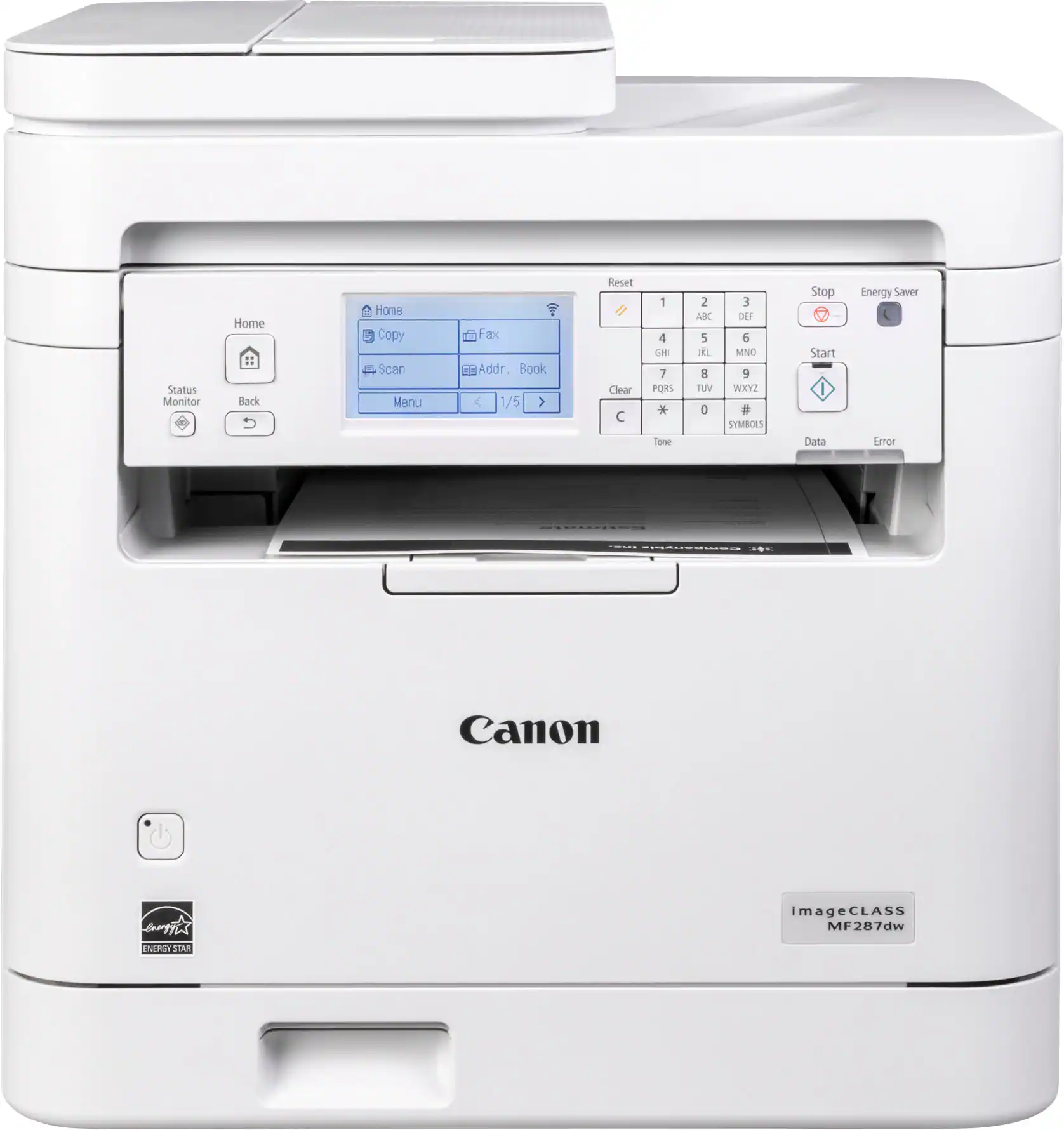 Canon - imageCLASS MF287dw Wireless Black-and- All-In-One Laser Printer with Fax - White