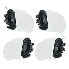 Front. Pyle - Pyle 5.25” 4 Bluetooth Flush Mount In-wall - Black.