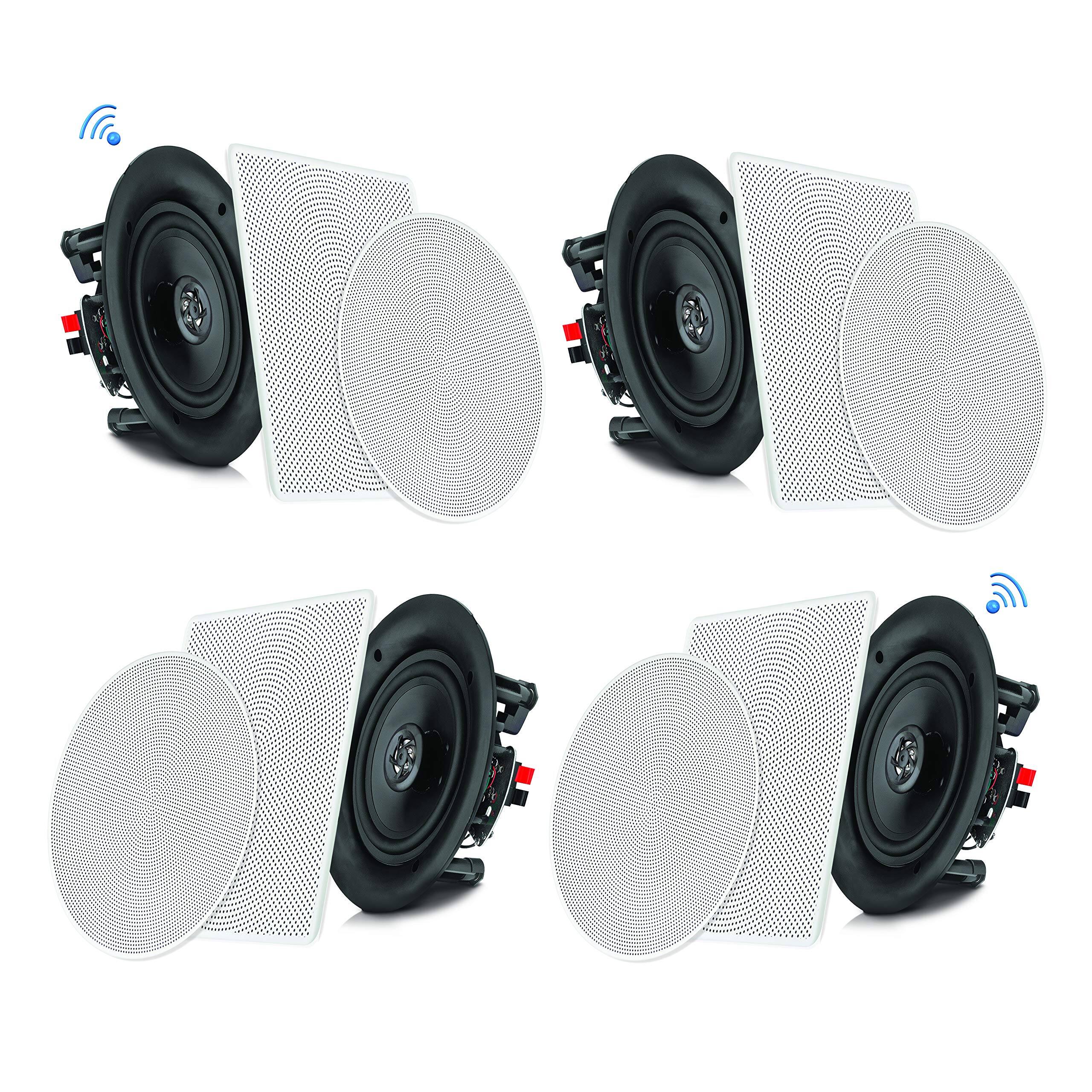 Front. PYLE - Pyle 5.25” 4 Bluetooth Flush Mount In-wall - Black.