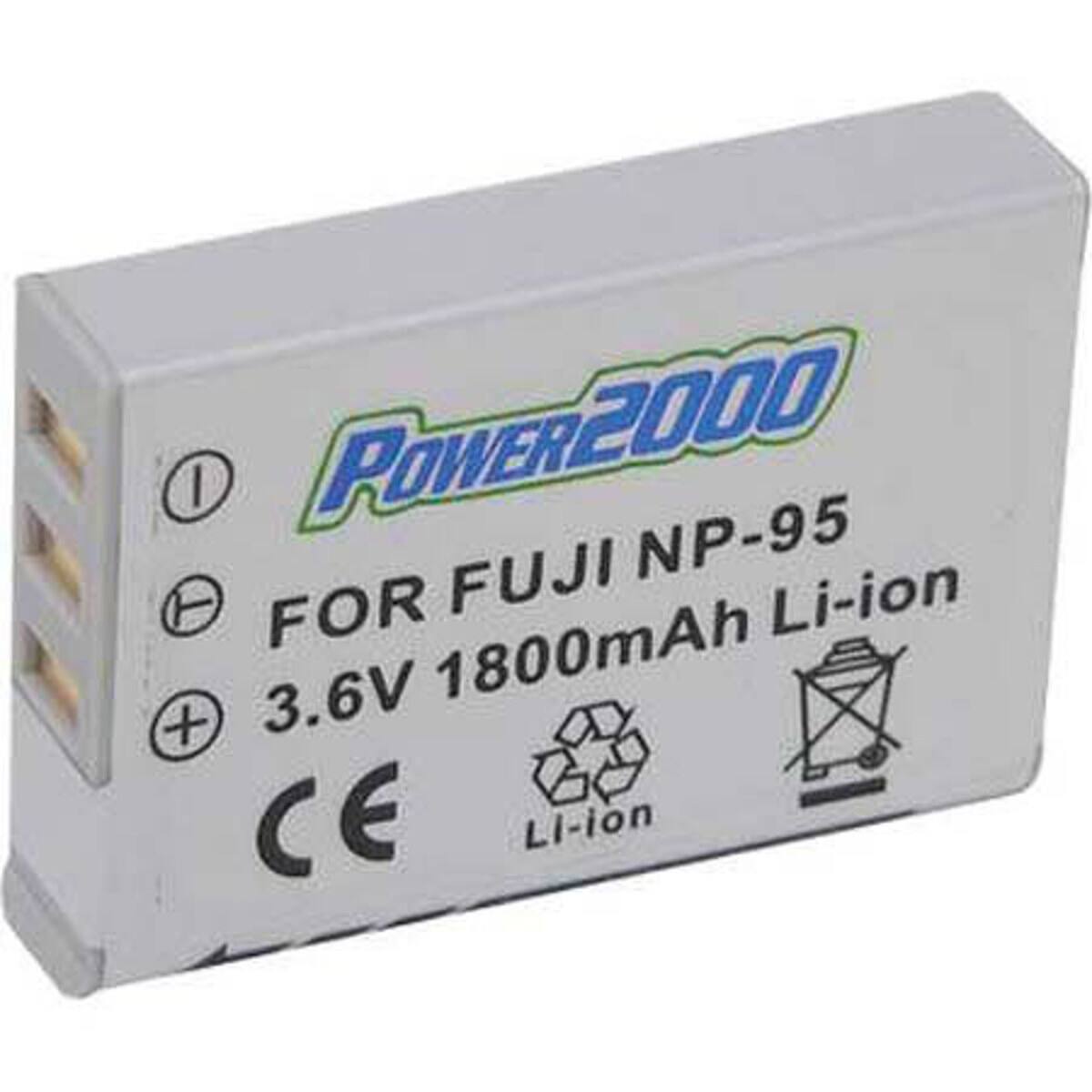 Power2000 - NP-95 3.6V 1800mAh Rechargeable Li-Ion Battery for Fujifilm