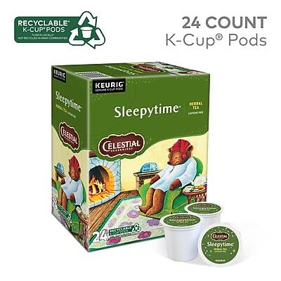RECYCLABLE K-CUP PODS  
24 COUNT  
KEURIG K-Cup® Pods  
Sleepytime Herbal Tea  
CELESTIAL CELESTIAL  
Sleepytime