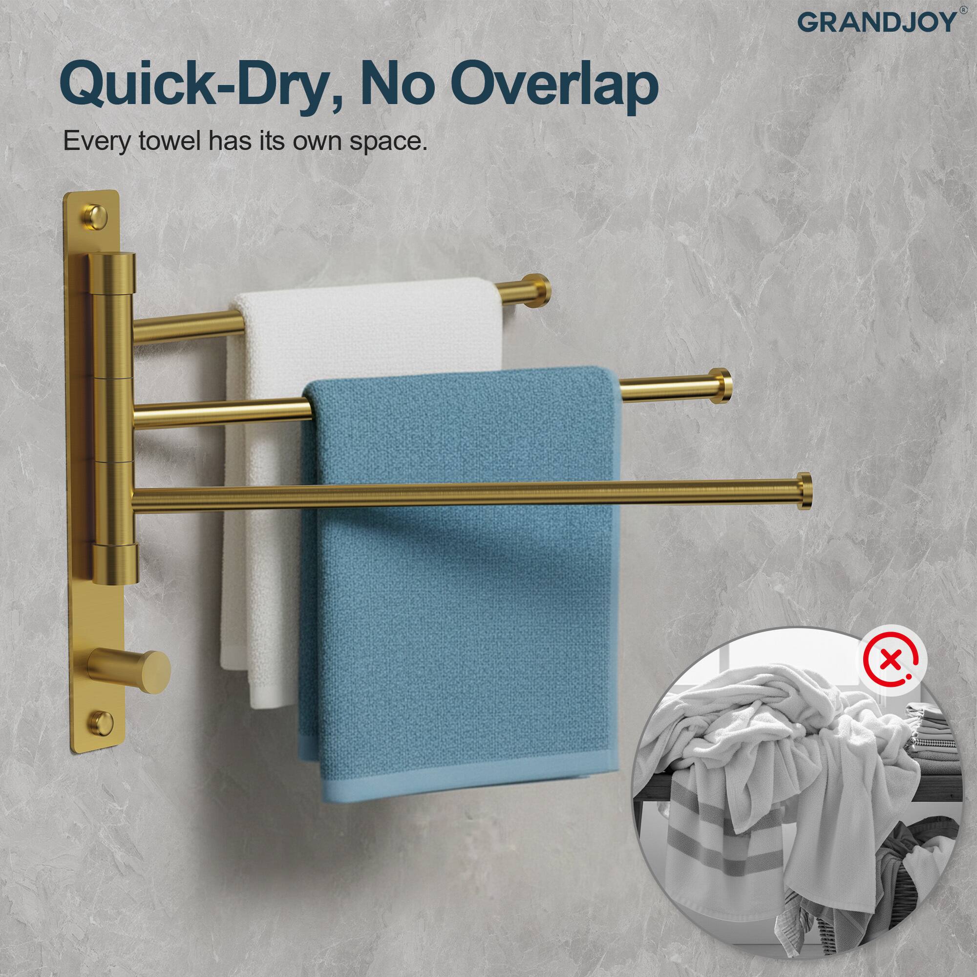 Quick-Dry, No Overlap  
Every towel has its own space.  
GRANDJOY®