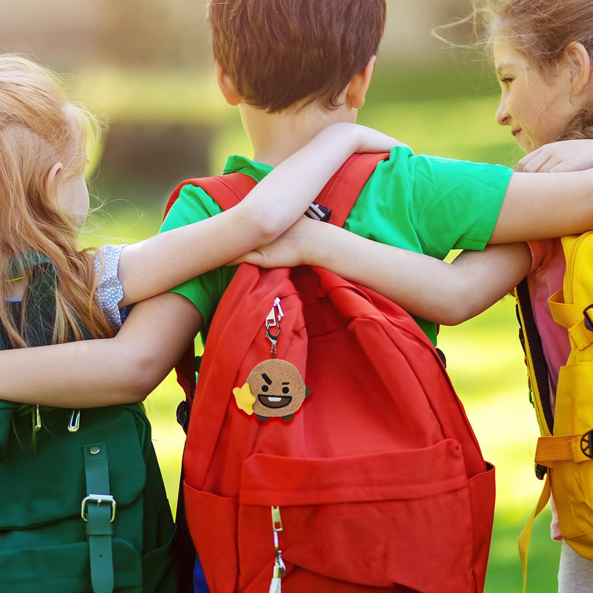 Alt View 2. Gund - Line Friends BT21 3 Inch Bumble Buddy Plush Clip | Shooky - Brown.