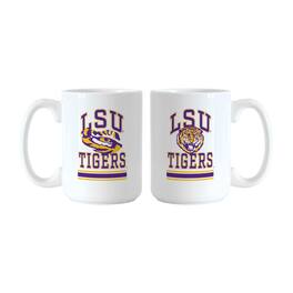 Logo Brands - LSU Tigers 15oz. Current & Throwback Mug Set - Multicolor