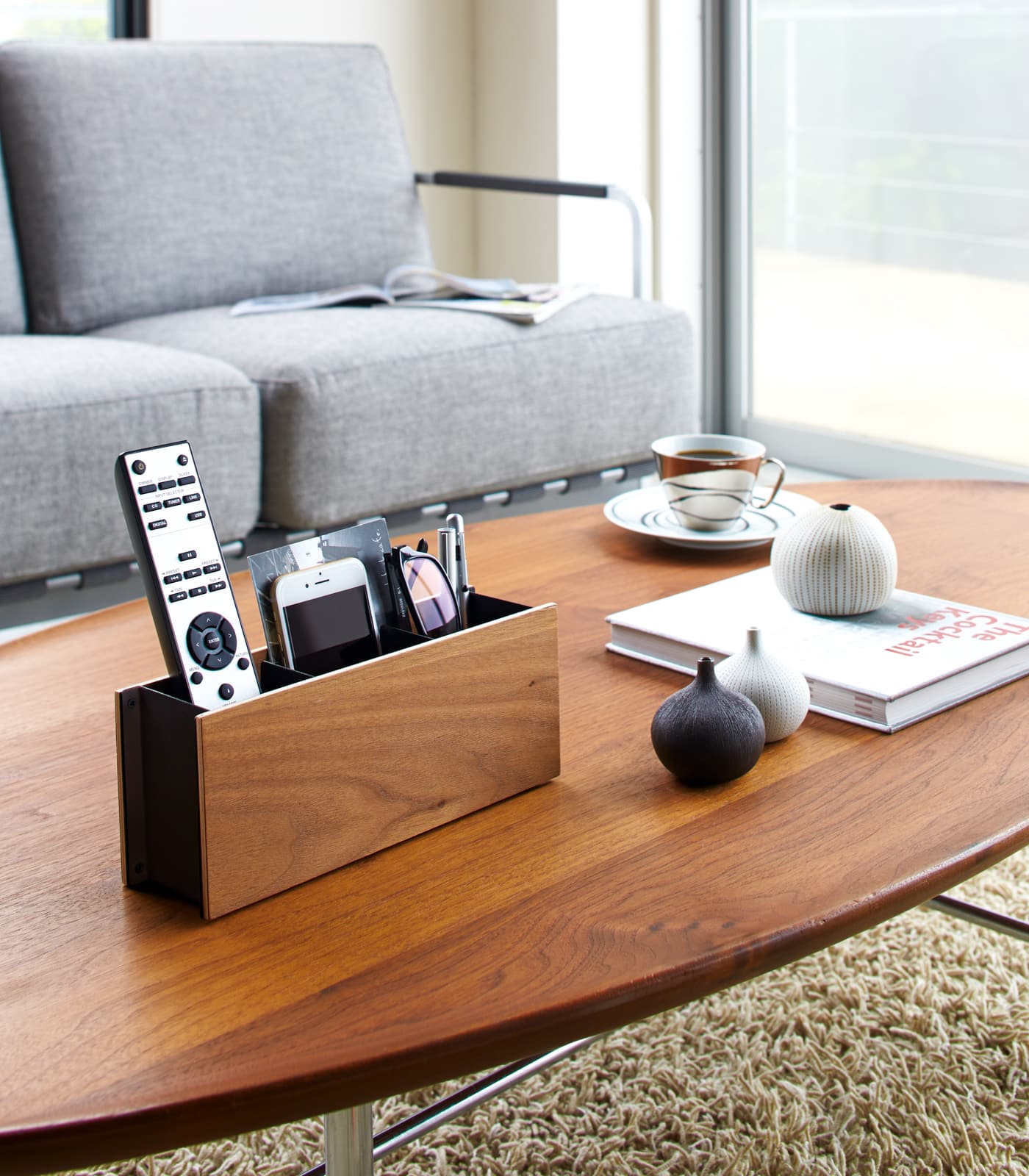 Yamazaki Home - Desk Organizer - Small - Walnut