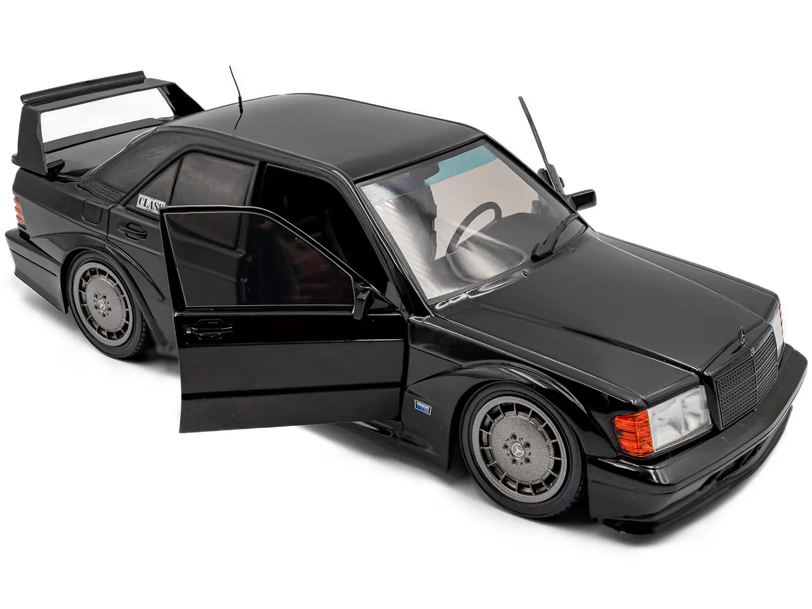 Alt View 1. Solido - Mercedes Benz 190 Evolution II (W201) "Solido Works" Black 1/18 Diecast Model Car by Solido.
