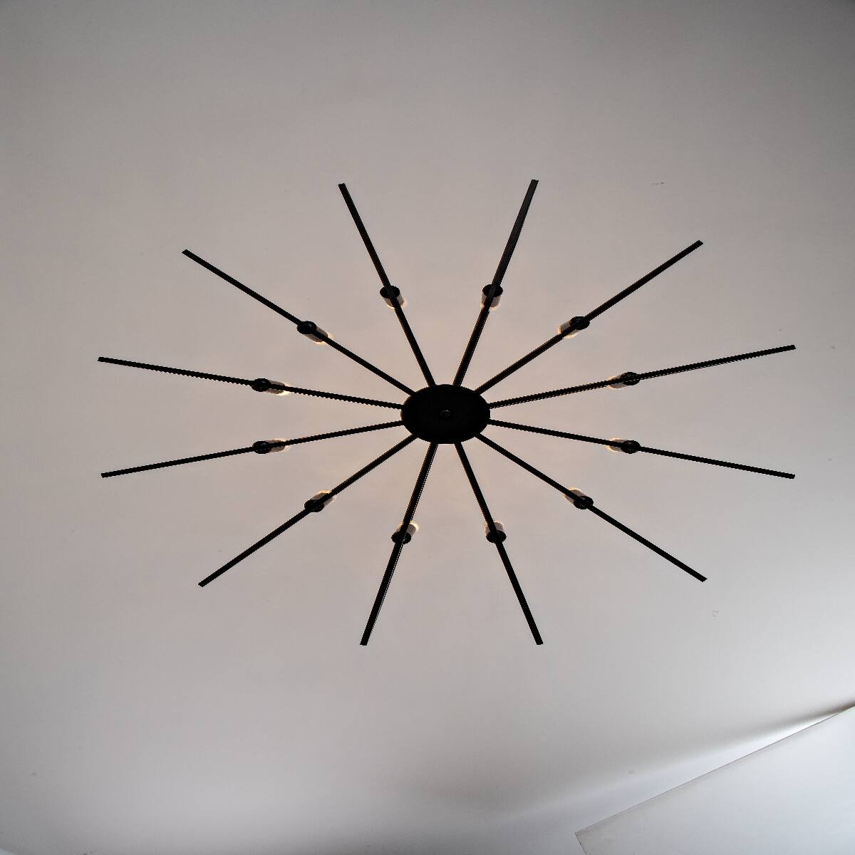 Back. Loheer - Loheer 12 Light Metal Lantern Chandelier Matte Black Tiered Pendant for Dining Room.