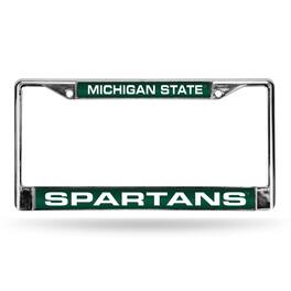 Rico Industries - Michigan State Spartans Chrome Metal Laser Cut License Plate Frame - Multi