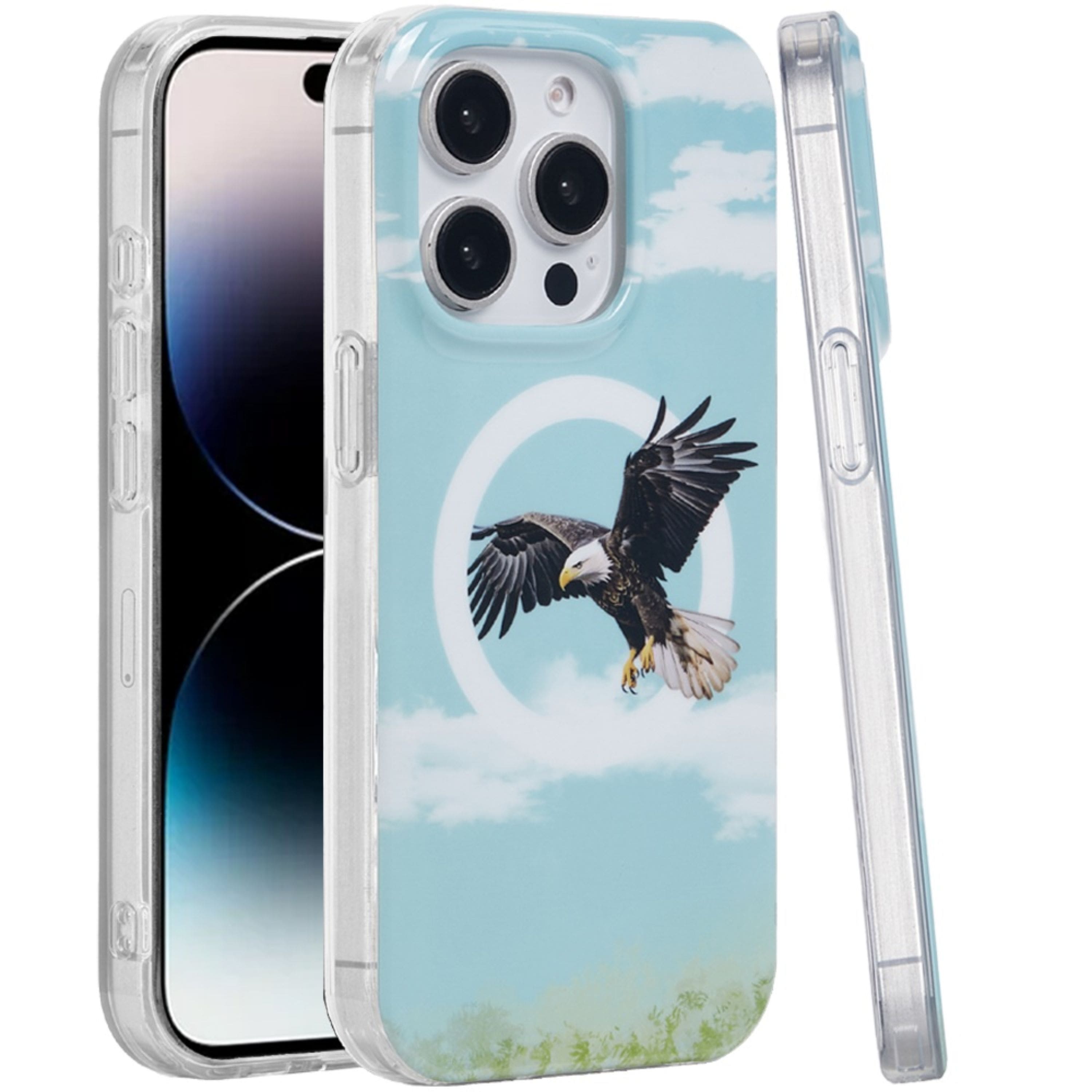 Kitcheniva - Dual Layer Magnetic TPU Case For iPhone 14 Pro Max Eagle - Multicolor