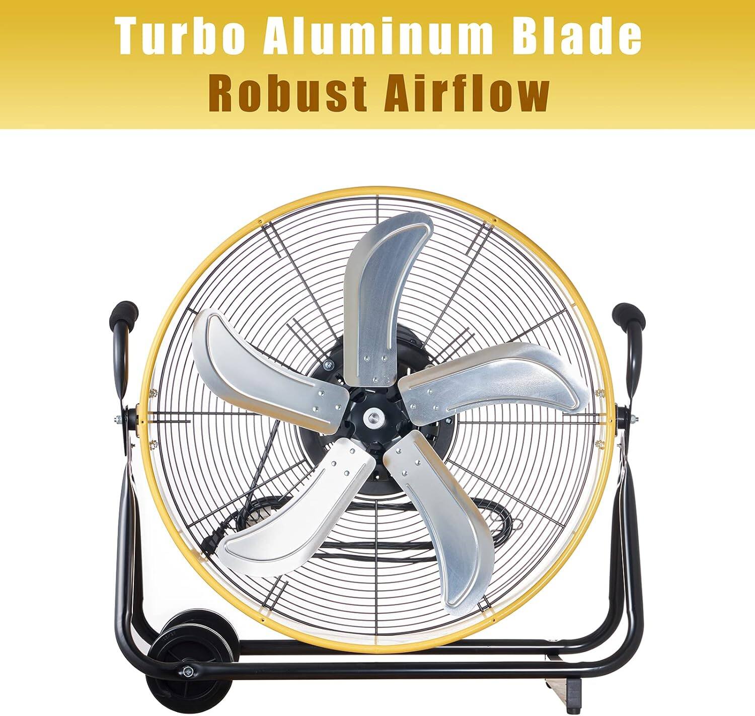 Turbo Aluminum Blade  
Robust Airflow
