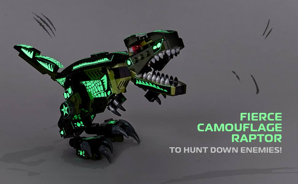 FIERCE CAMOUFLAGE RAPTOR  
TO HUNT DOWN ENEMIES!