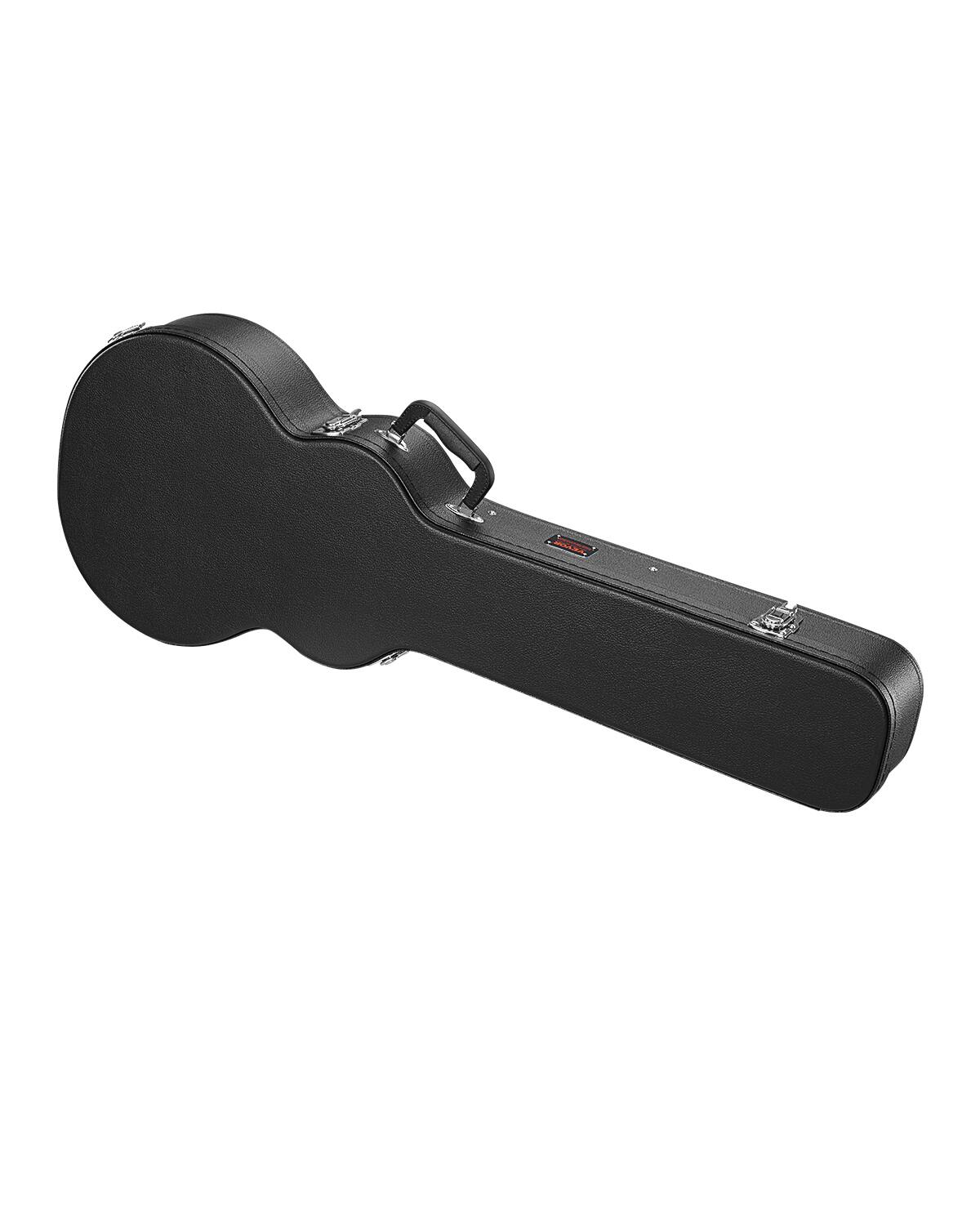 VEVOR - Electric Guitar Hard Case, 41.34 in Gourd-Shaped Guitar Hard Case, With Lock Latch Keys Handle, PVC Padding Soft Lining - Black