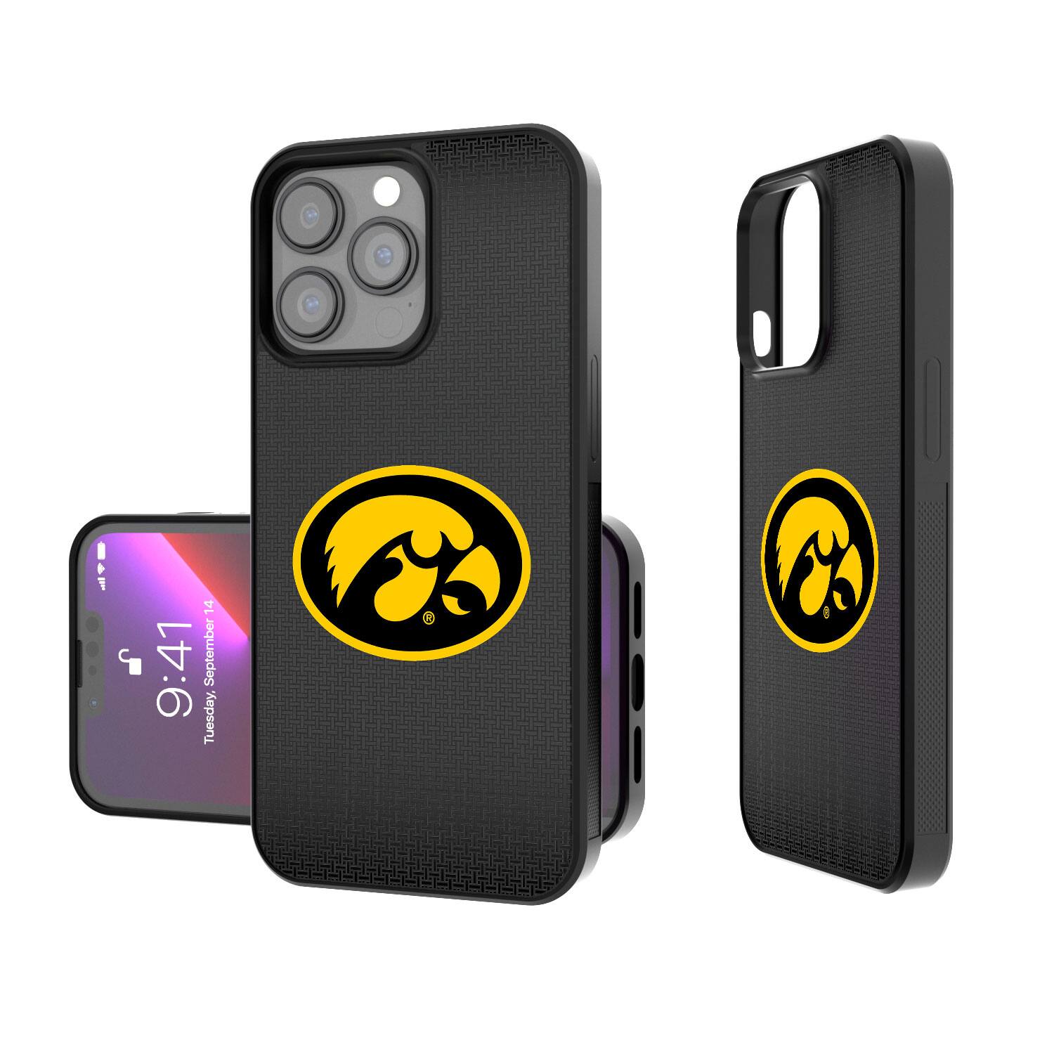 Keyscaper - NCAA - Iowa Hawkeyes Linen Logo iPhone Bump Case - 13 mini - Black price history on PriceWatchPro