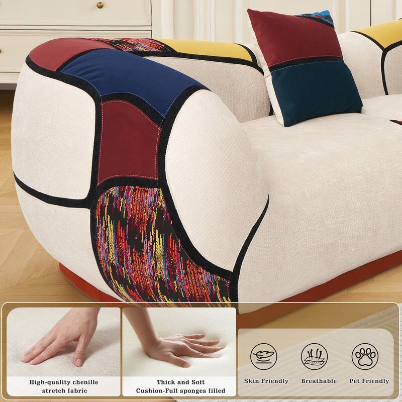 High-quality chenille stretch fabric  
Thick and Soft  
Cushion-Full sponges filled  
Skin Friendly  
Breathable  
Pet Friendly