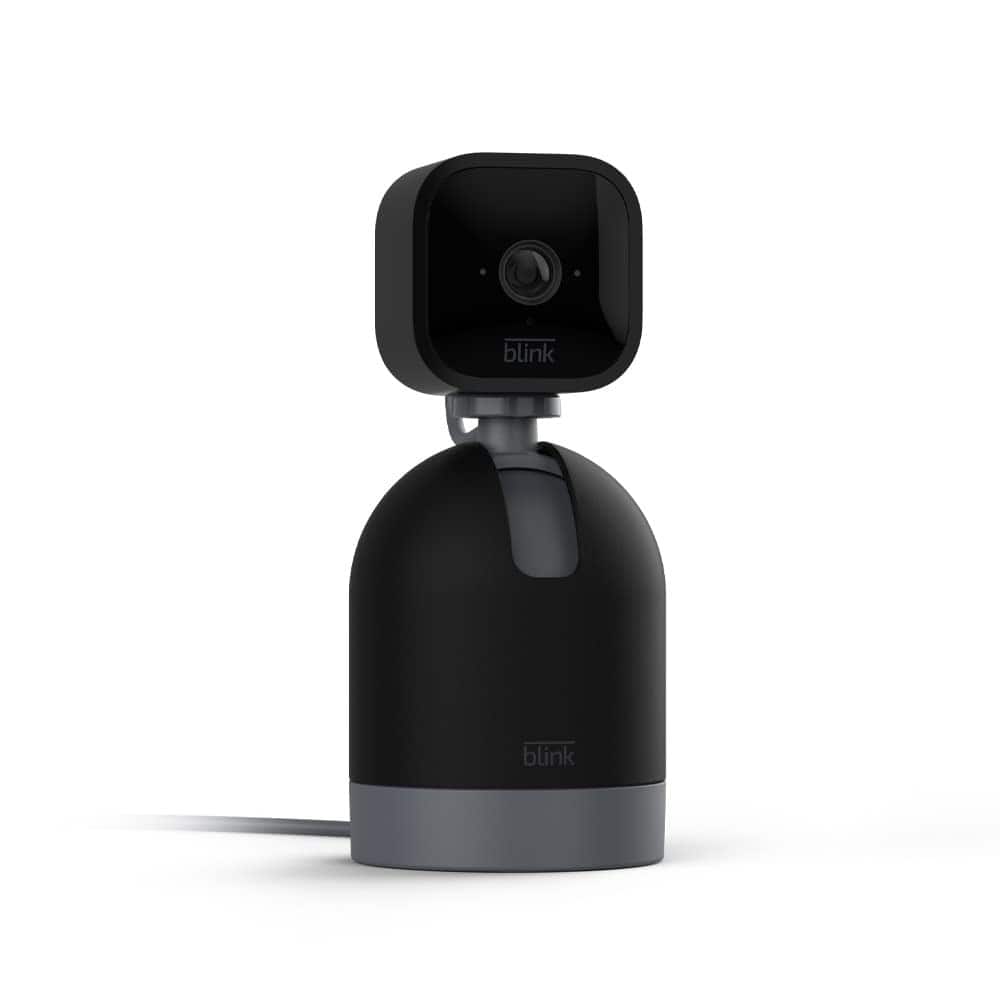 Mini Pan-Tilt Camera (newest model), Rotating indoor plug-in smart security camera, two-way audio - Black
