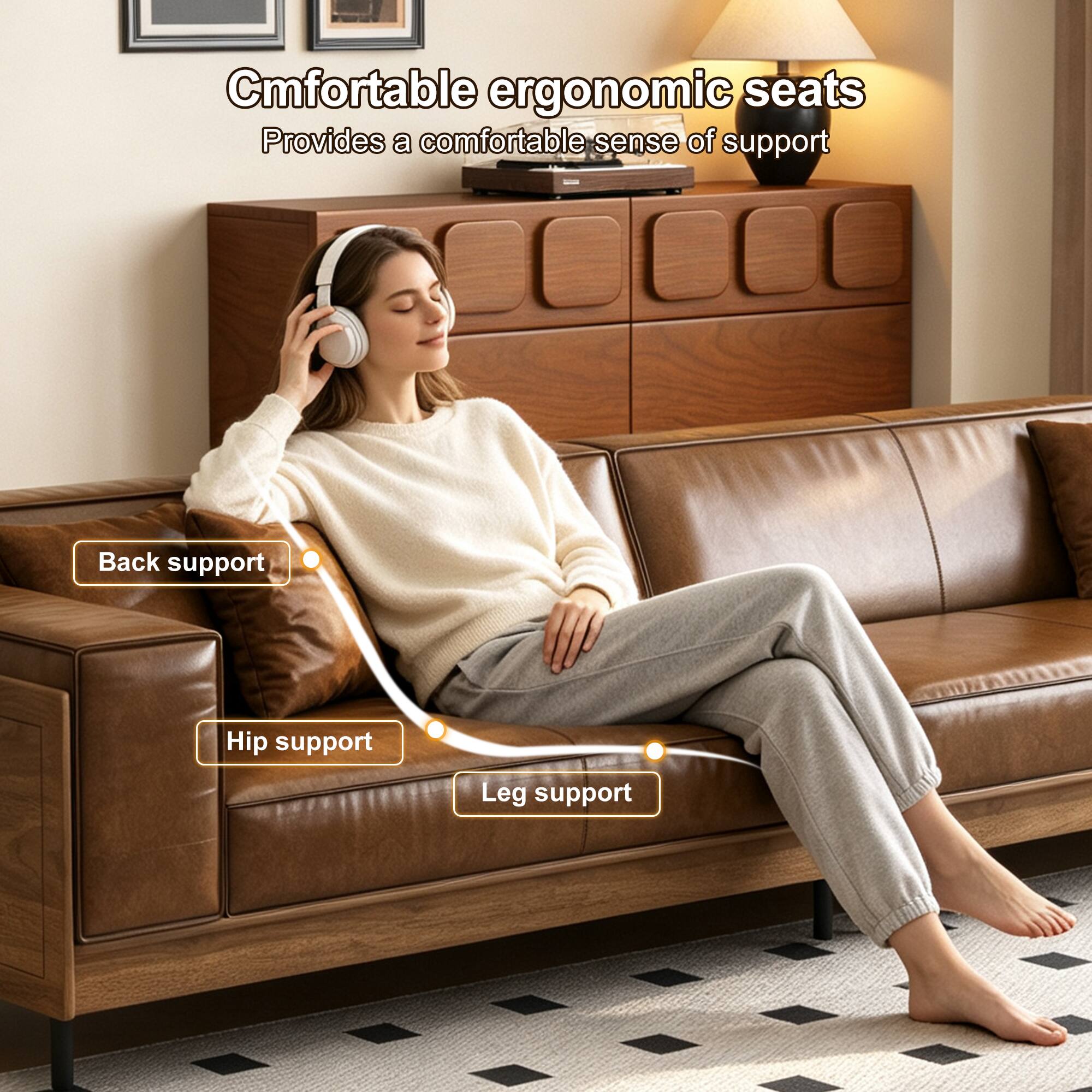Comfortable ergonomic seats  
Provides a comfortable sense of support  
Back support  
Hip support  
Leg support