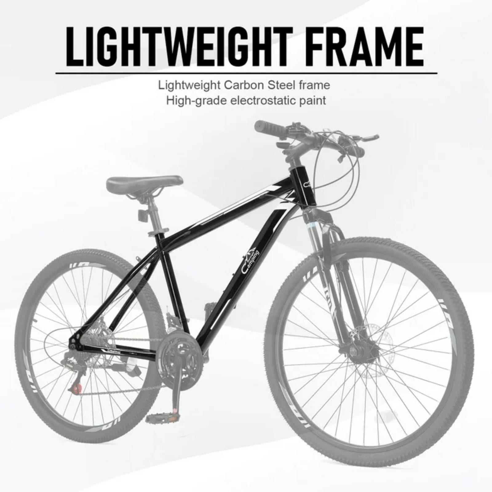 LIGHTWEIGHT FRAME  
Lightweight Carbon Steel frame  
High-grade electrostatic paint