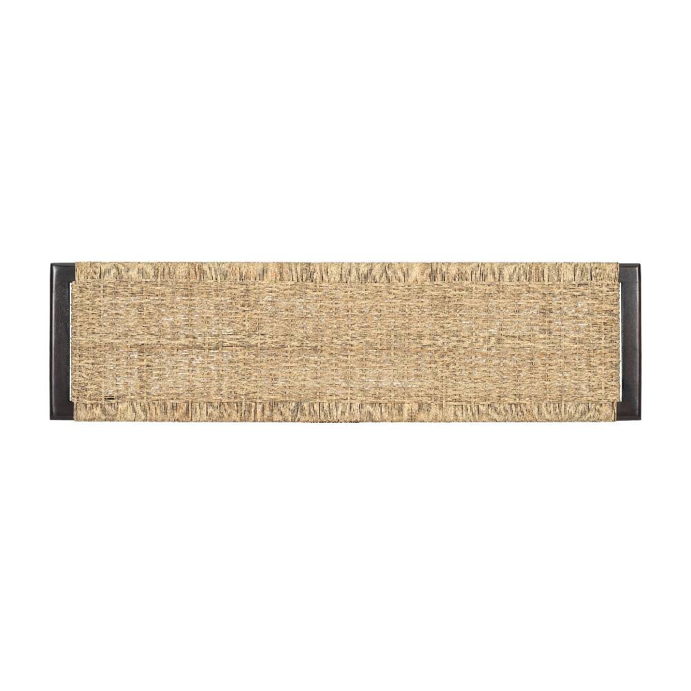Alt View 3. Ropilly - Ropilly 59 Inch Solid Wood Rattan Bench Farmhouse Modern Walnut Entryway Bench Indoor Covered Outdoor - Walnut.