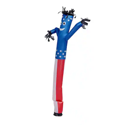 Front. VEVOR - Inflatable Tube Man, 20-Feet Tall, Wacky Waving Dancing Tube Guy, Wind Flying Arm Flailing Air Puppet - Blue.